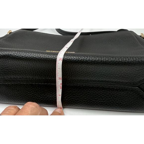 Michael Kors Moore Medium Leather Crossbody Black NWOT - Picture 7 of 16